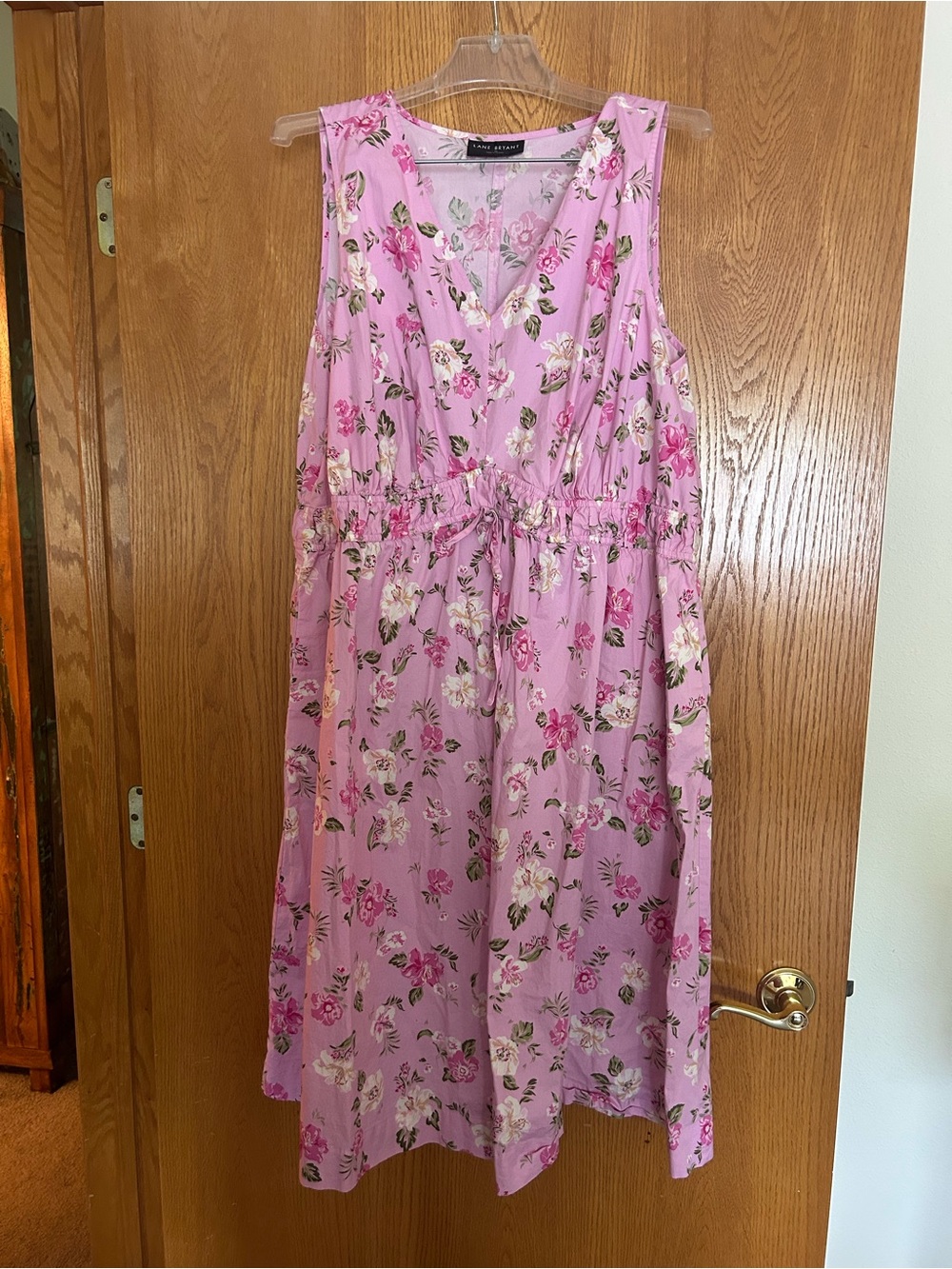 Lane Bryant Pink Floral Sleeveless Dress Size 22/24